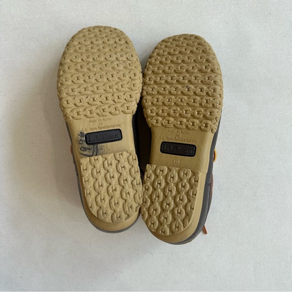 Vintage LL Bean Low Bean Boots Leather Rubber 3 Eye Insulated Size 7 - Picture 8 of 8